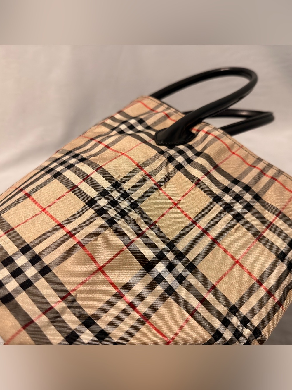 Burberry Blue Label Nova Check Canvas Zipper Tote Bag - Picture 11 of 16